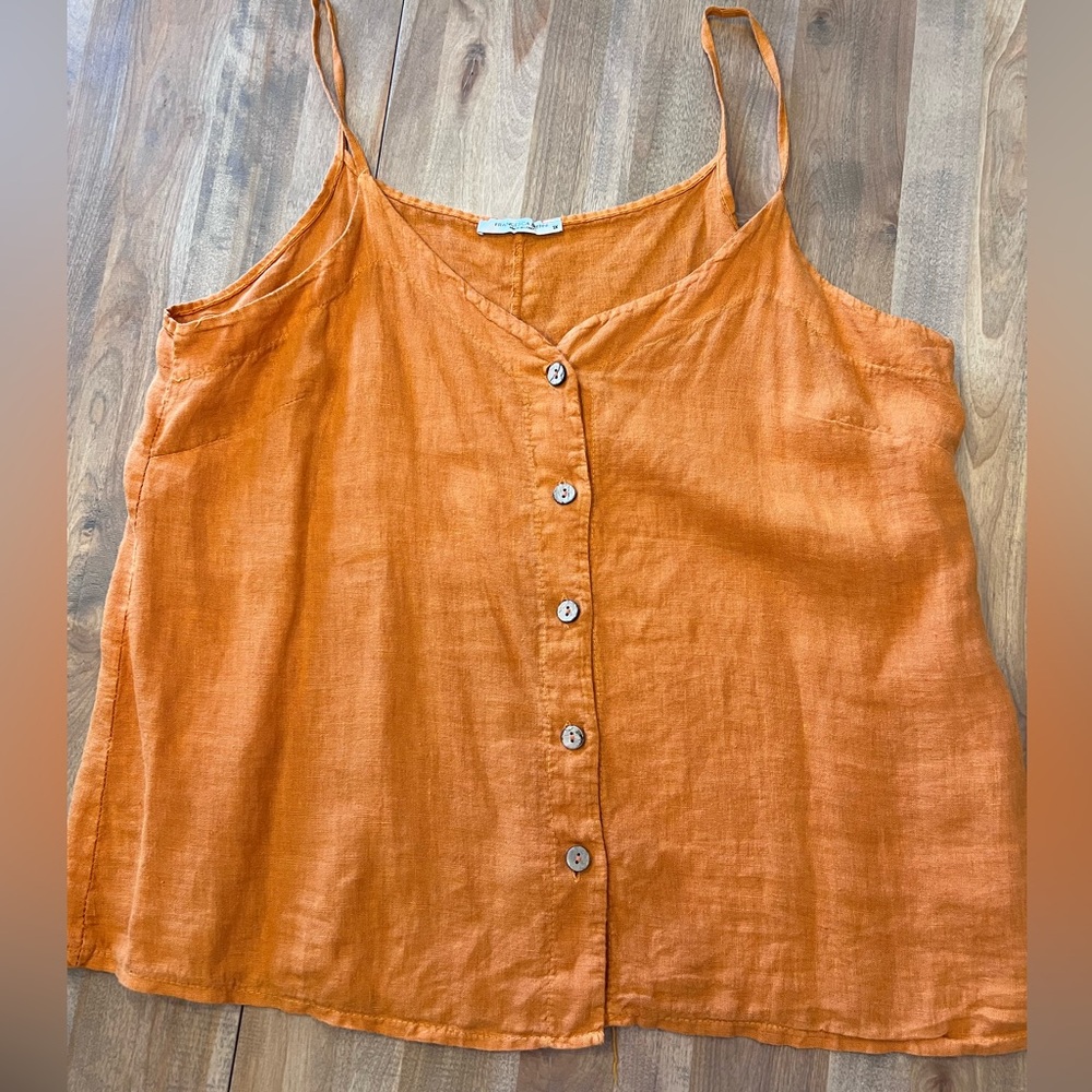 Orange Button-Down Camisole